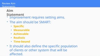 Continuum Quality Improvement and SMART Aim in QI.pptx