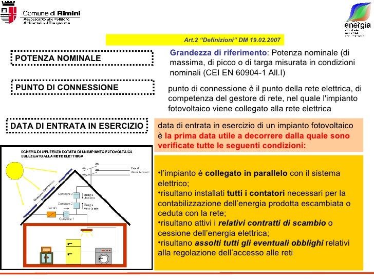 Dm 19 febbraio 2007 fotovoltaico pdf