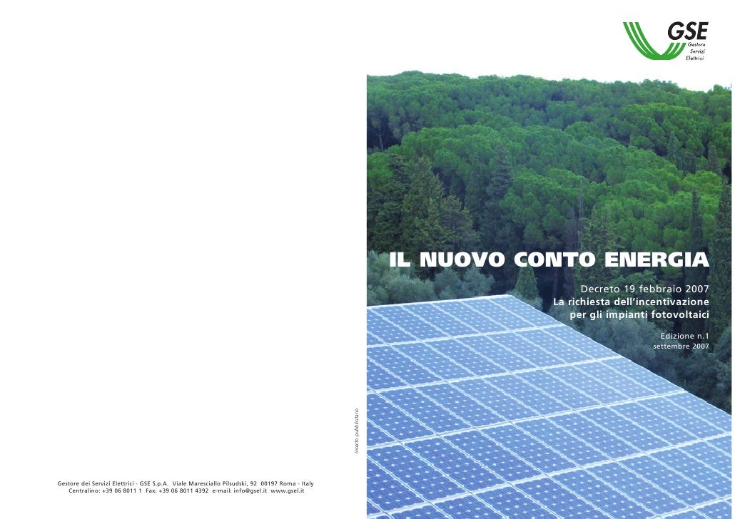 Dm 19 febbraio 2007 fotovoltaico pdf