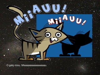 O gato miou. Miaaaaaaaaaaaaaaau.
 