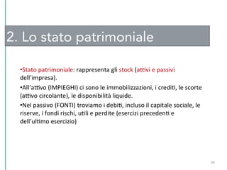 2. Lo stato patrimoniale
38	
  
 