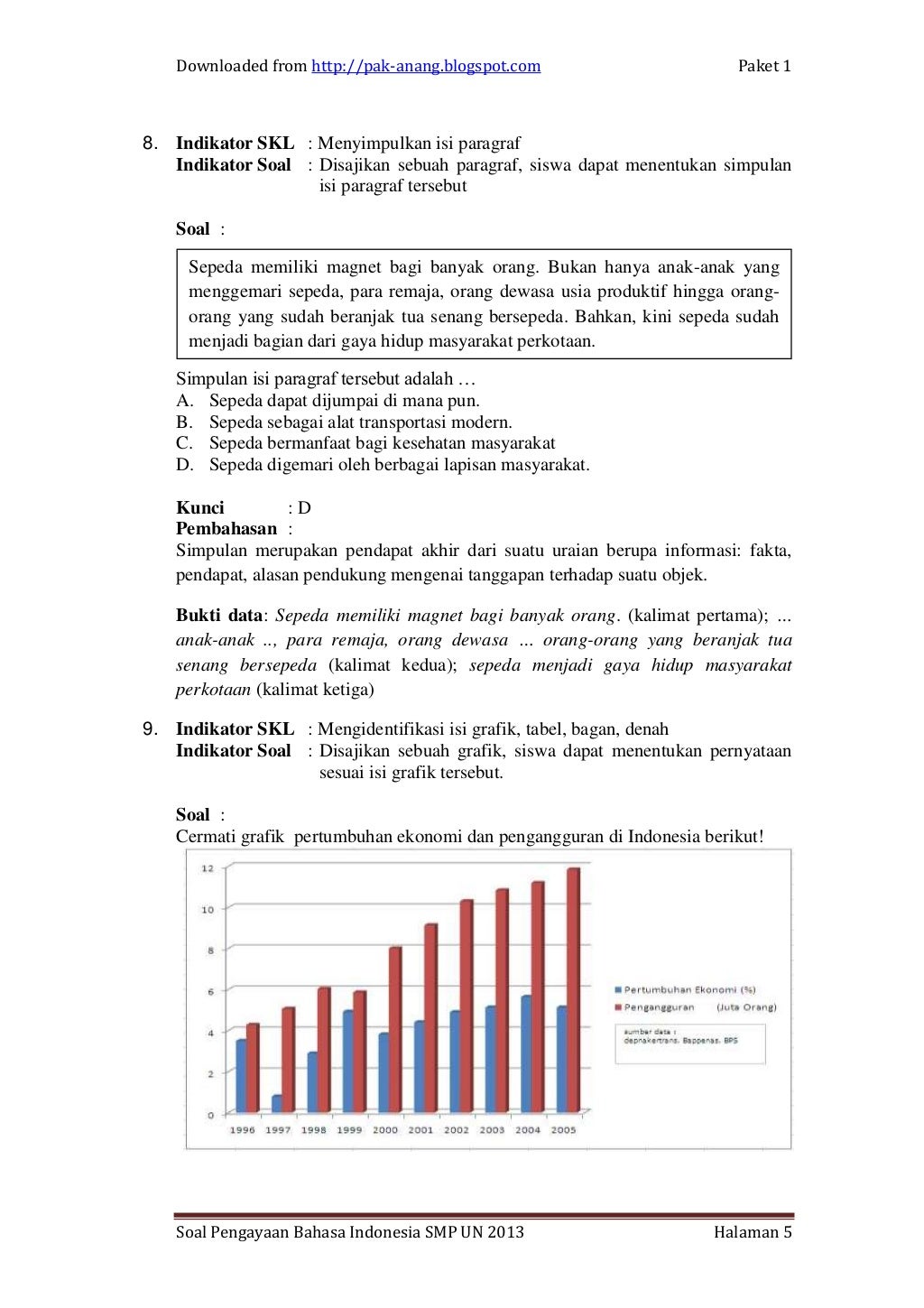 Contoh soal bahasa indonesia1 un smp per skl Contoh soal bahasa indonesia1 un smp per skl