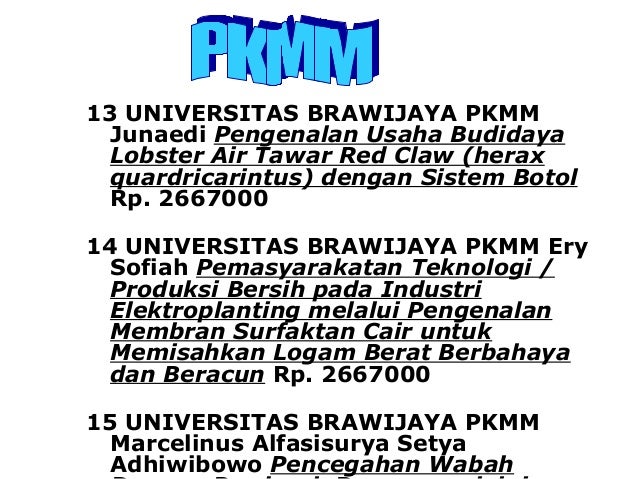 Contoh contoh judul pkm yang diterima