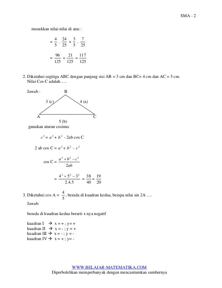 Soal trigonometri kelas 11 pdf
