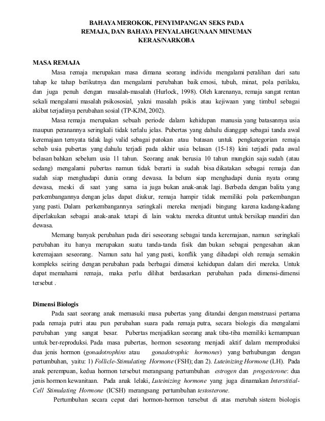 Contoh Makalah Bahaya Merokok Narkoba