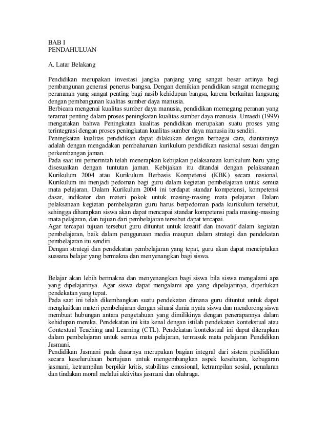 Contoh Makalah Penjaskes