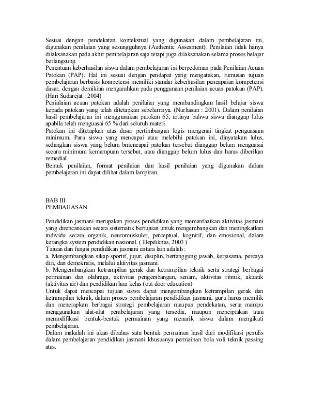 Contoh Makalah Penjaskes