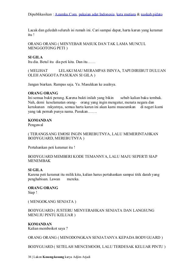 Contoh naskah-drama-20-orang-pemain Contoh naskah-drama-20-orang-pemain