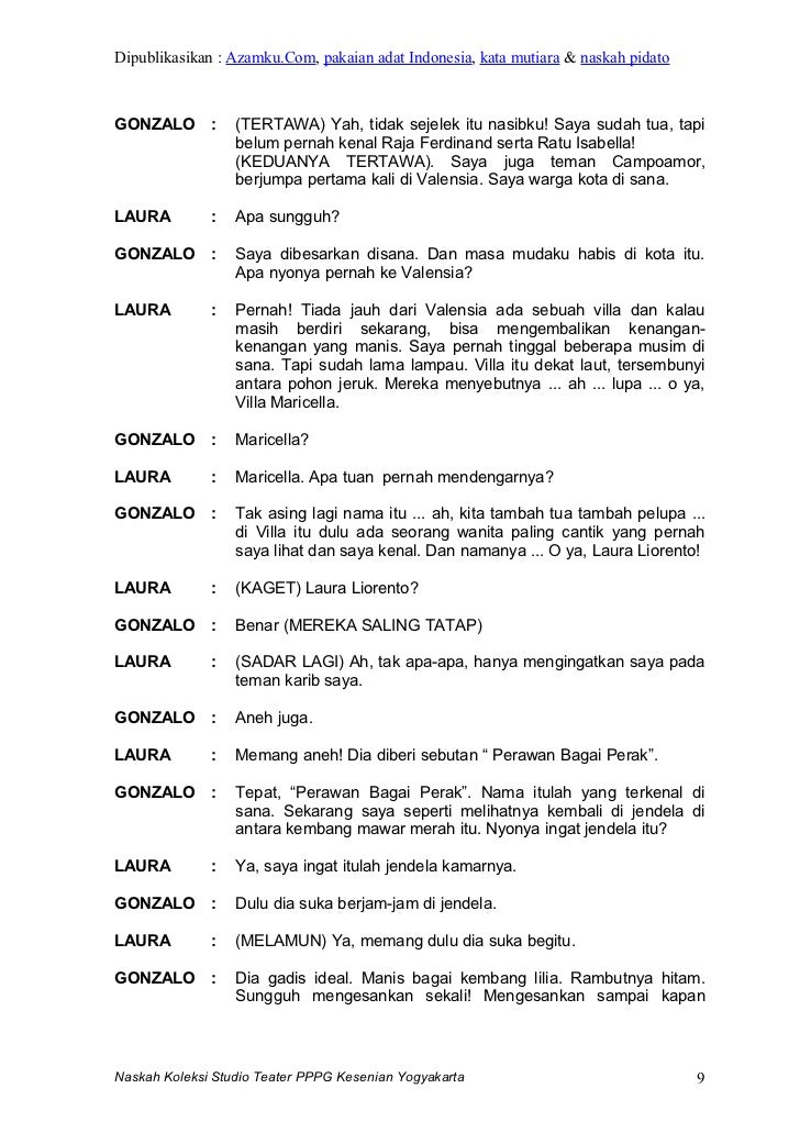 Contoh Naskah Drama 5 Orang Jawa Posting  contoh naskah 