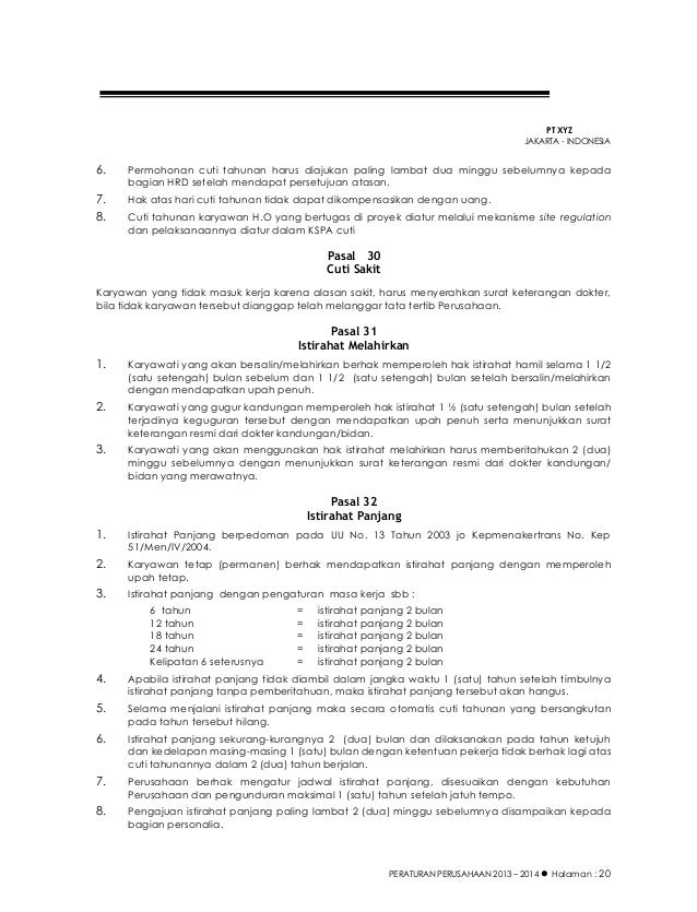 Contoh Peraturan Perusahaan Syafriyadi Mml3