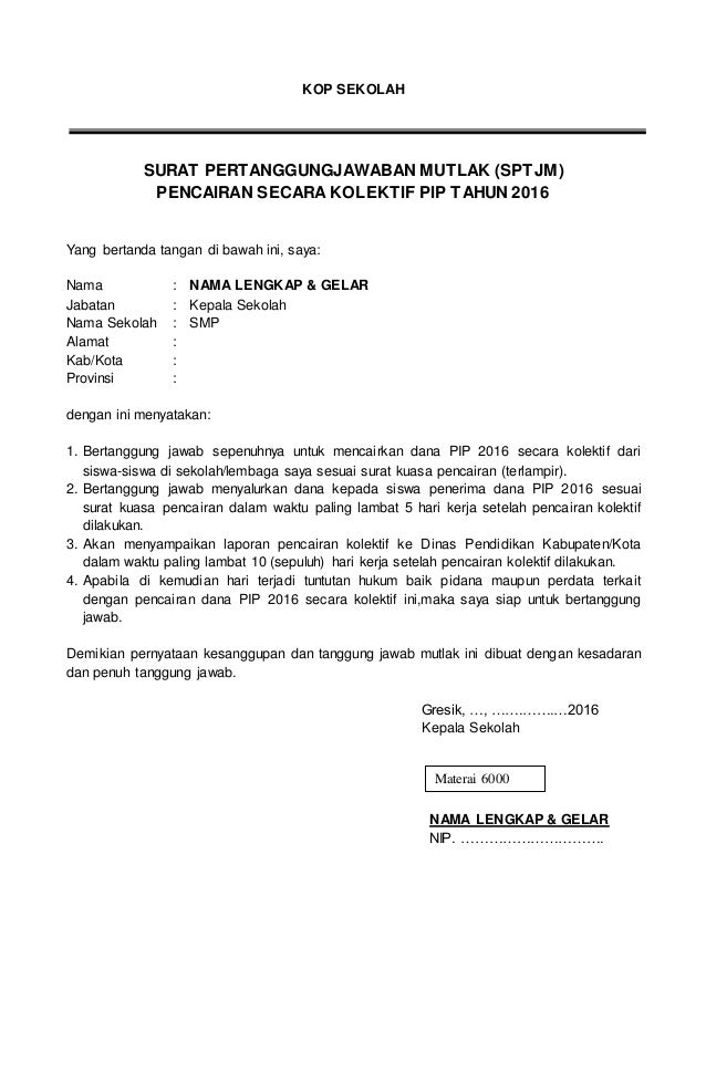 Contoh Pip Sptjm1