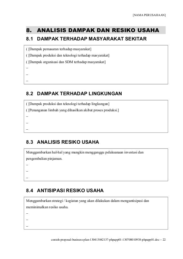  Contoh  proposal  business plan 130413042137 phpapp01