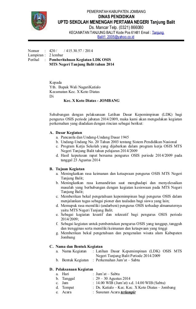 Proposal Kegiatan Osis  Loak.info