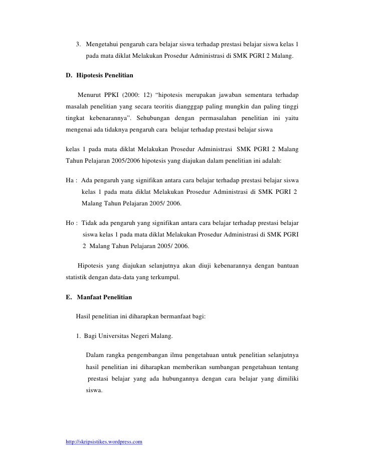 Pdf Hipotesis Penelitian