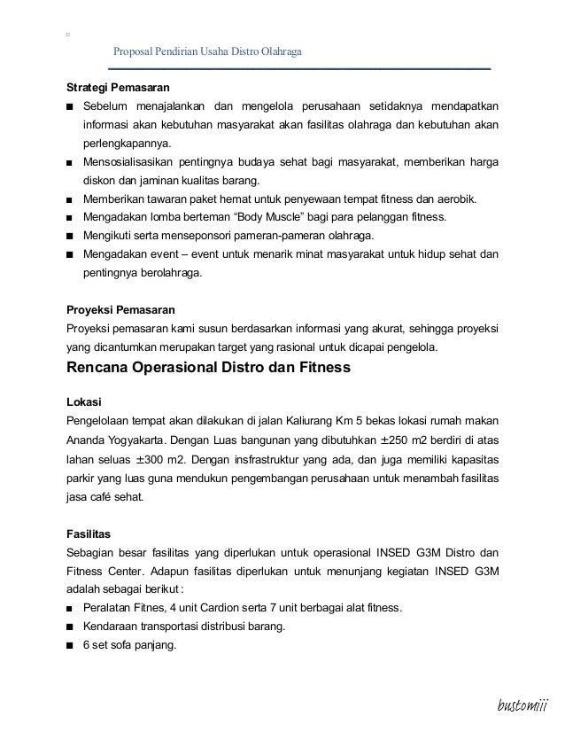 Contoh Proposal Olahraga - The Exceptionals