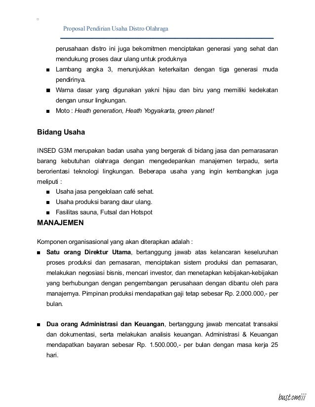 Contoh Proposal Olahraga - The Exceptionals