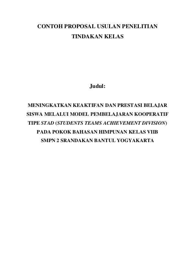 Contoh Proposal Ptk Bahasa Indonesia Smp Kelas 8 Berbagi Contoh Proposal