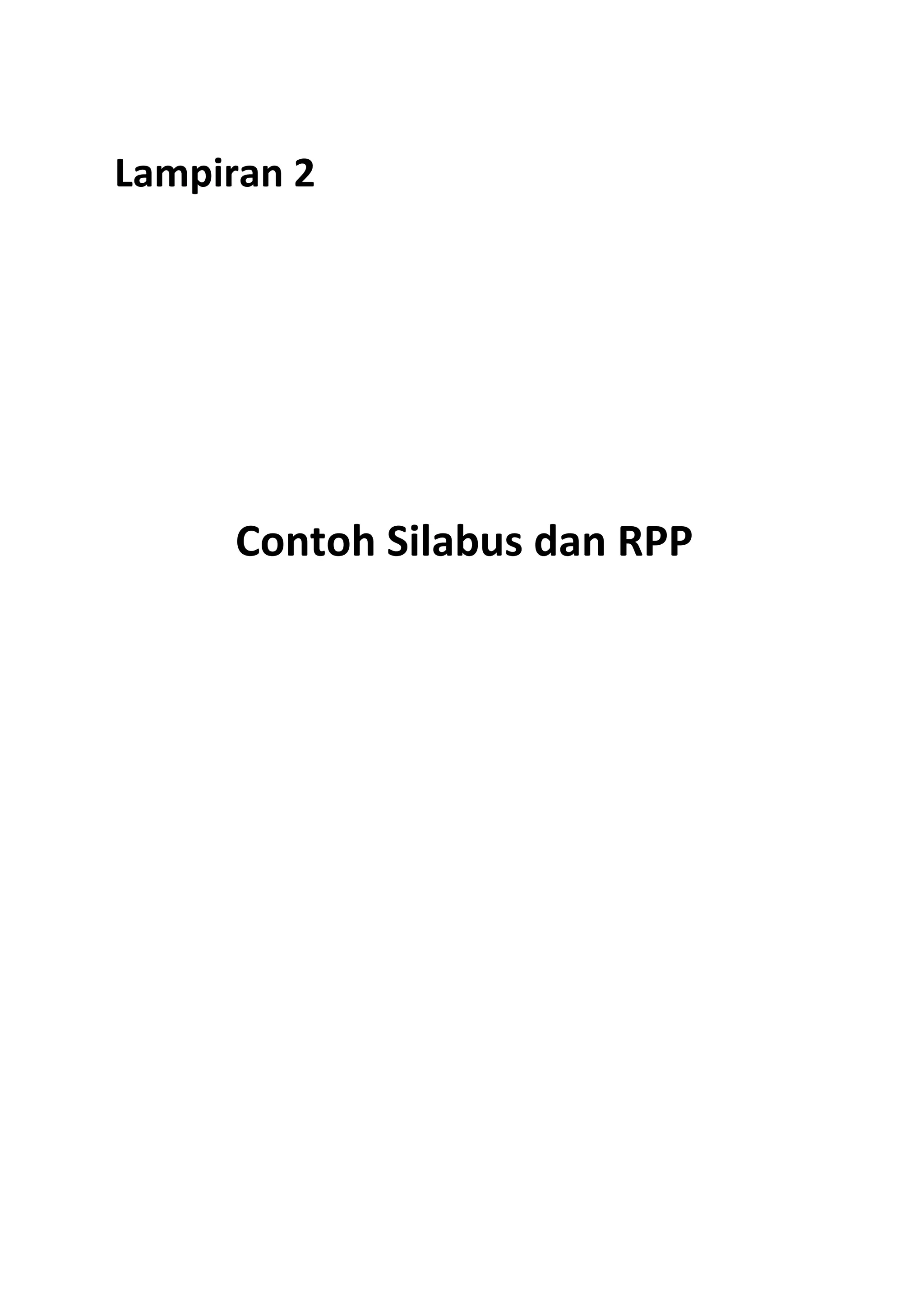 Contoh silabus-dan-rpp-kurikulum-2013 | PDF