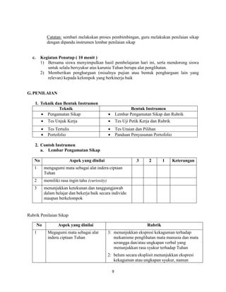 Contoh Silabus dan RPP Kurikulum 2013
