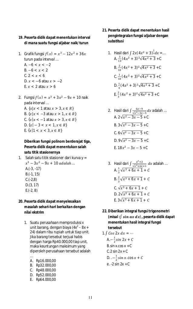 Contoh Soal Usbn Ipa Smk 2018