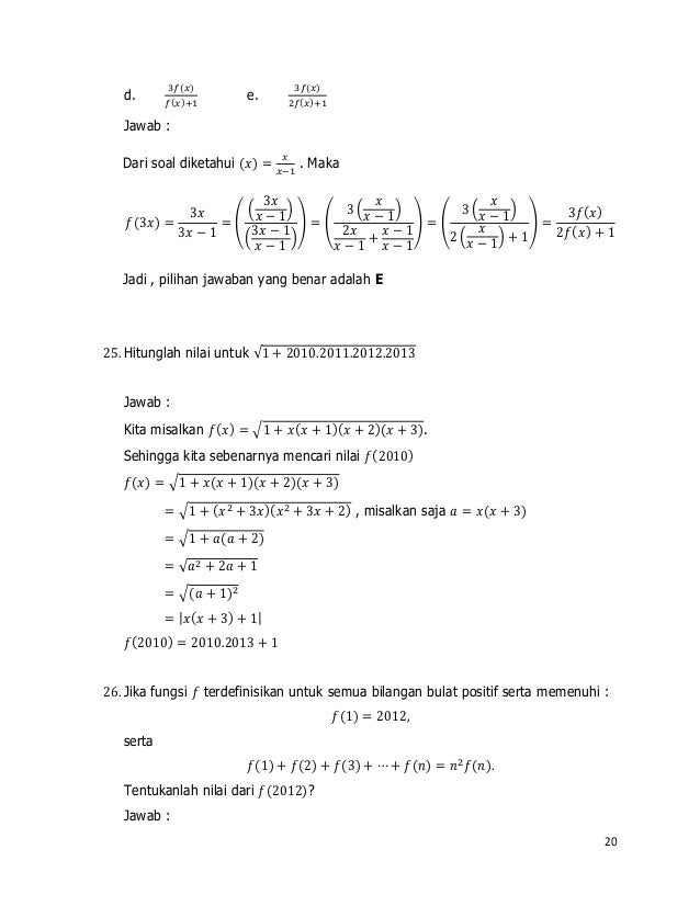 Contoh Soal Olimpiade Matematika Smama Aime Omits Dll
