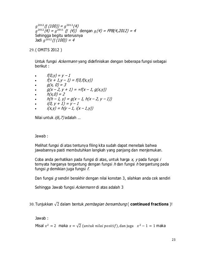 Contoh Soal Olimpiade Matematika Smama Aime Omits Dll