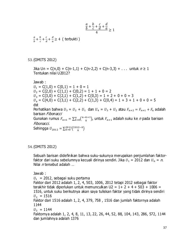 Contoh Soal Olimpiade Matematika Smama Aime Omits Dll