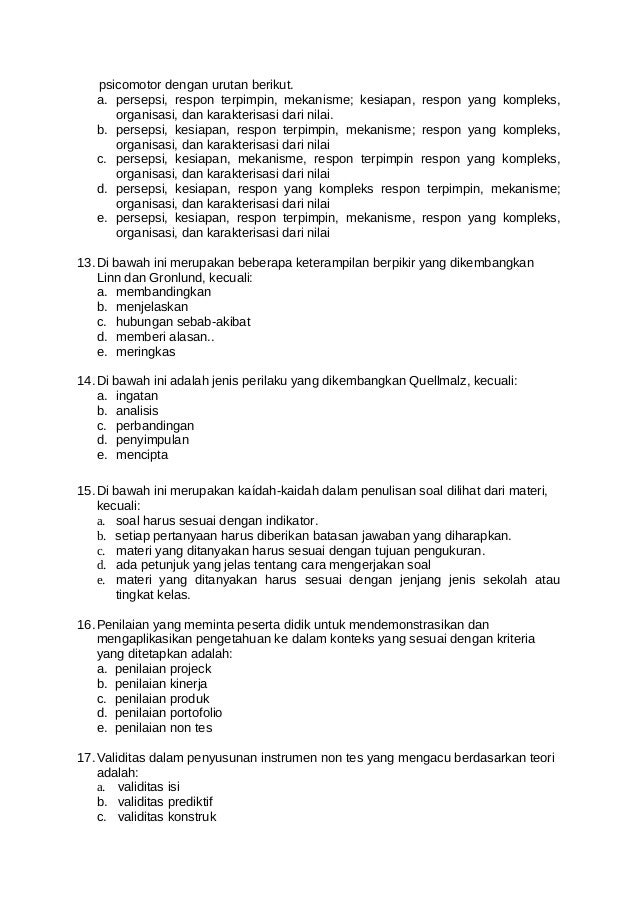 Contoh Soal Pedagogik Plpg