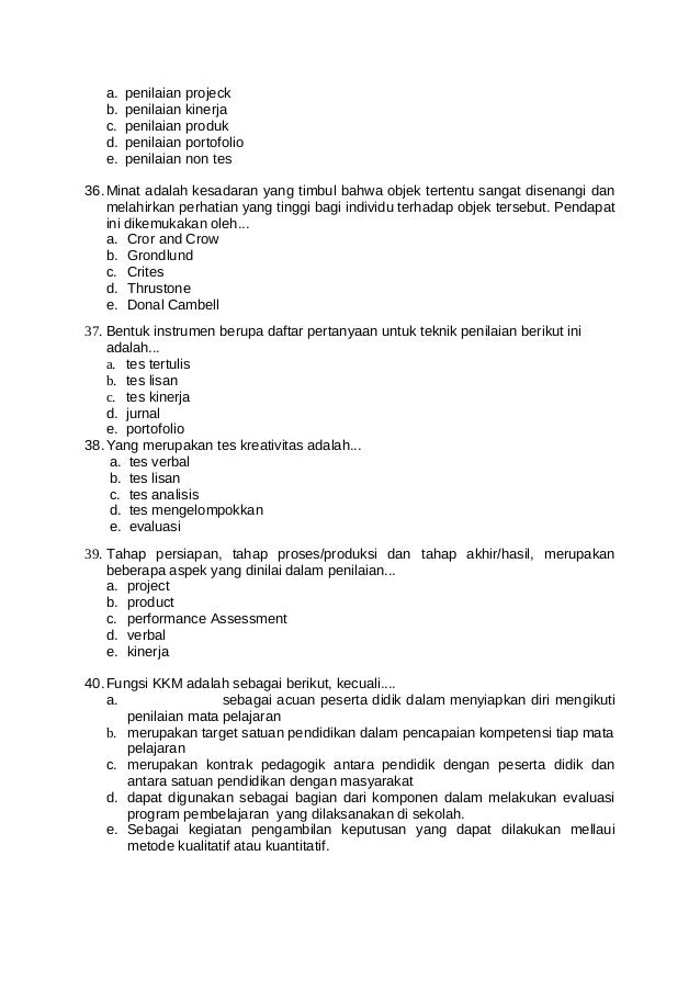 Contoh Soal Pedagogik Plpg