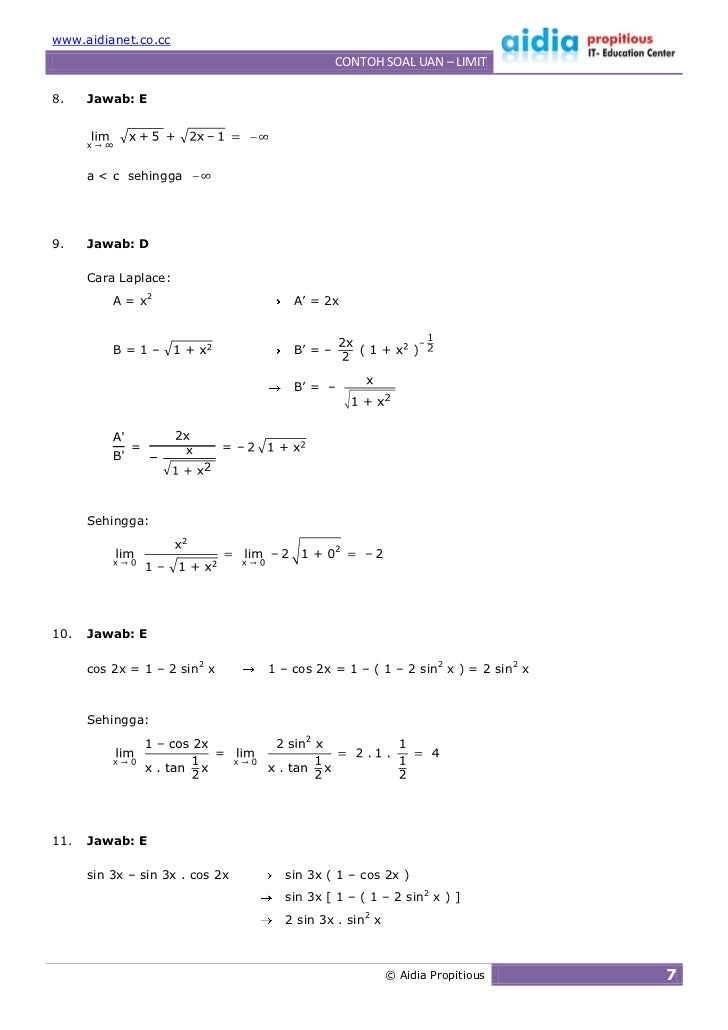 Top 11+ Contoh Soal Pemfaktoran Limit, Paling Heboh!