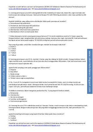 contoh soal uji kompetensi bidan dan kunci jawaban pdf