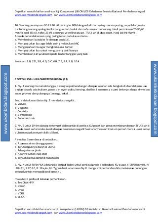 contoh soal uji kompetensi bidan dan kunci jawaban pdf