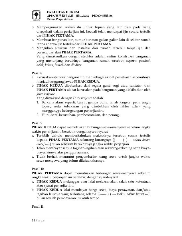 Contoh Surat Gugatan Sewa Menyewa Rumah - Surat 29 Contoh Surat Gugatan Sewa Menyewa Rumah - Surat 29