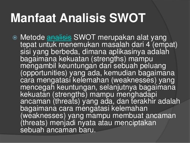 Contoh Analisis SWOT untuk Menilai Perusahaan