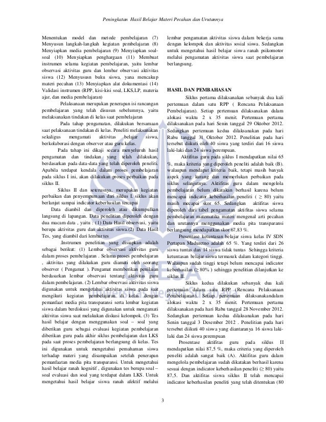 Contoh artikel Tes