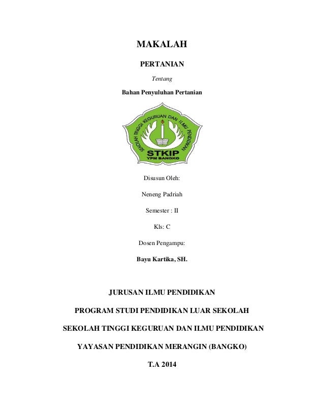  Contoh  bahan  penyuluhan pertanian indonesia