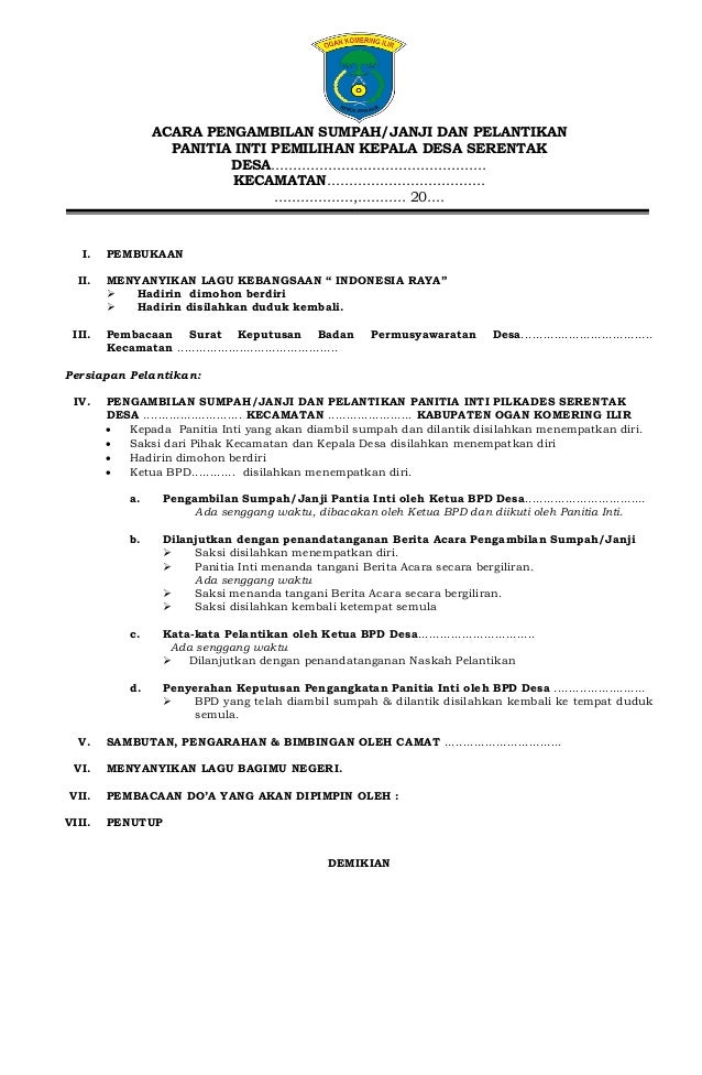Contoh Surat Undangan Syukuran Pelantikan Kepala Desa / Contoh Undangan Rapat Lpm Desa - Dunia Sosial : Bpk / sdr bapak abdul mutholib.