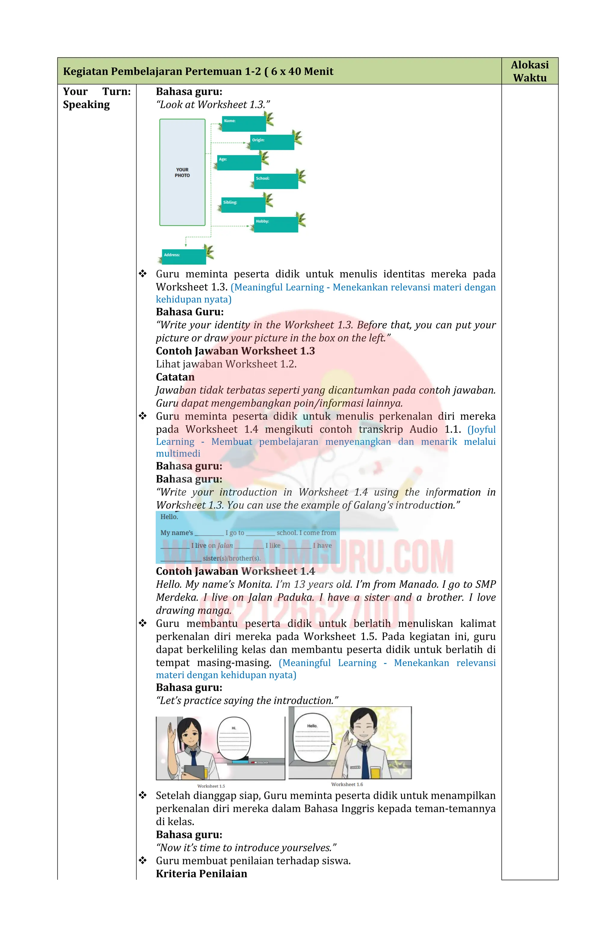 Modul Ajar B Inggris Kelas 7 Deep Learning Pdf