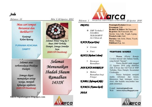 Contoh buletin sekolah