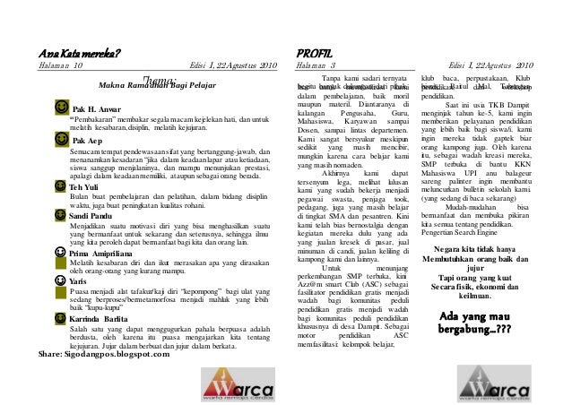 Contoh buletin sekolah