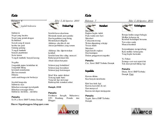 Contoh Puisi Matahari - Contoh Am