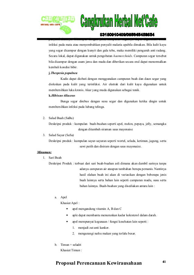 contoh format business plan sederhana