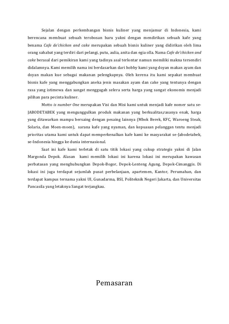 Contoh bussines plan yang menguntungkan