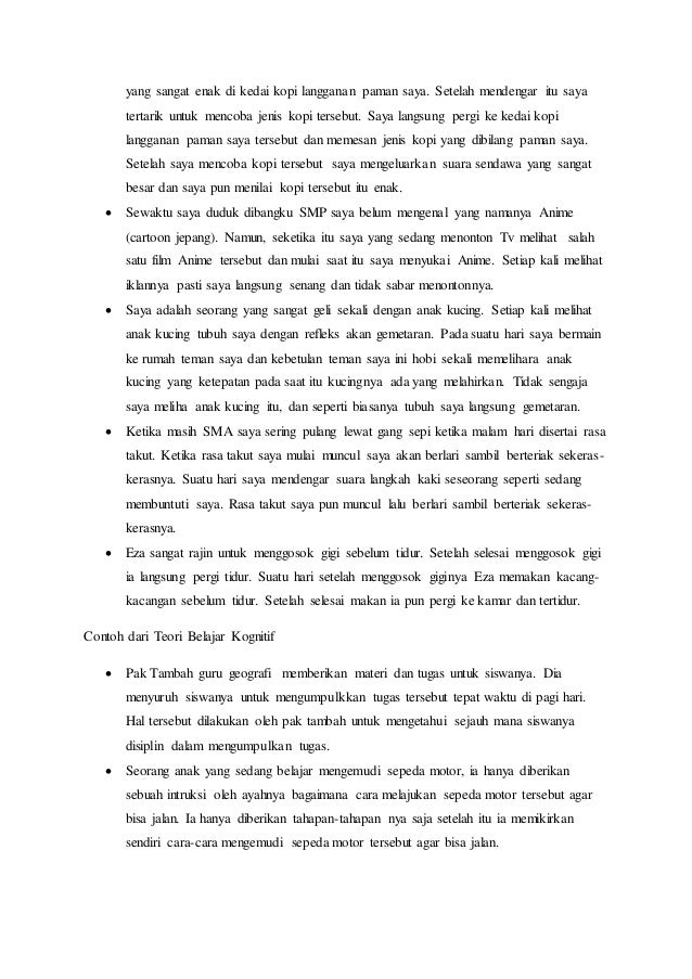 Contoh dari operant conditioning, classical conditioning Contoh dari operant conditioning, classical conditioning
