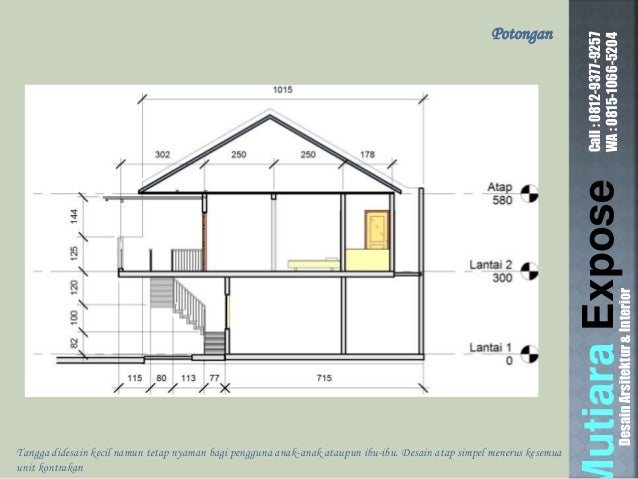 Contoh Desain Rumah  Kontrakan  Petak 