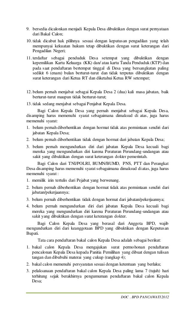 Contoh dok.kelengkapan pilkades_pancawati Contoh dok.kelengkapan pilkades_pancawati