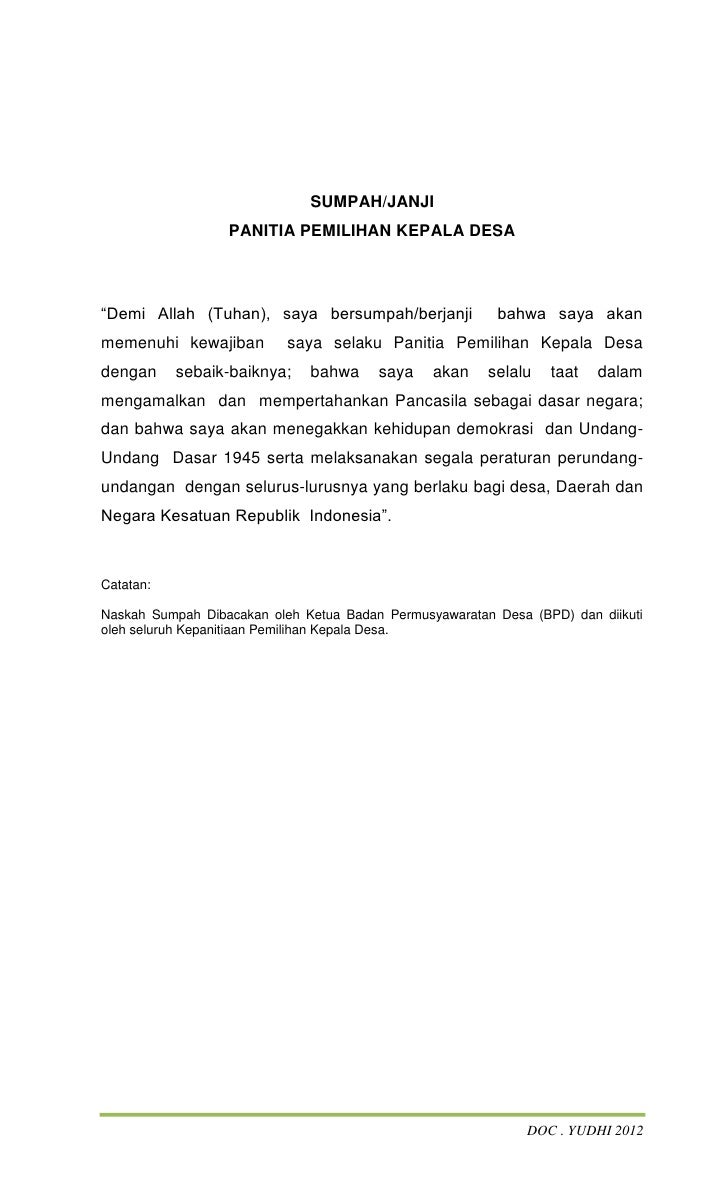 Contoh dokumen pilkades