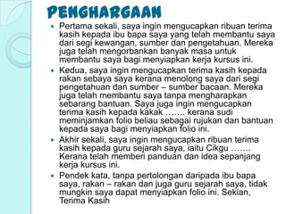 Contoh folio sejarah tingkatan 1