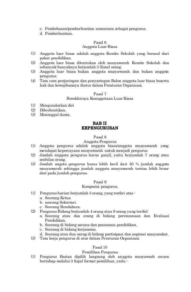 Contoh format ad art komite sekolah2017