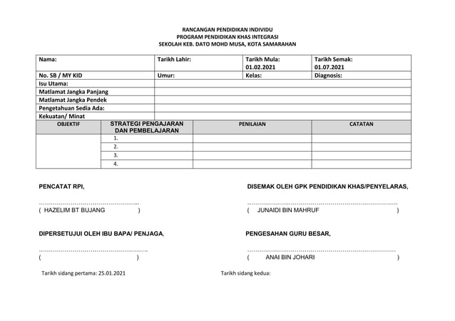 Contoh format borang RPI kosong.doc